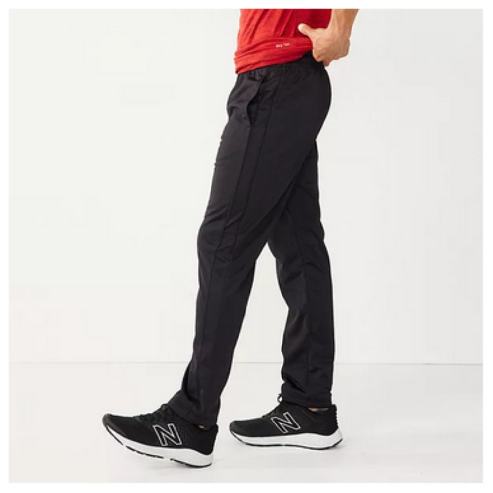 Men's Open Bottom Tricot Joggers / Pant Black